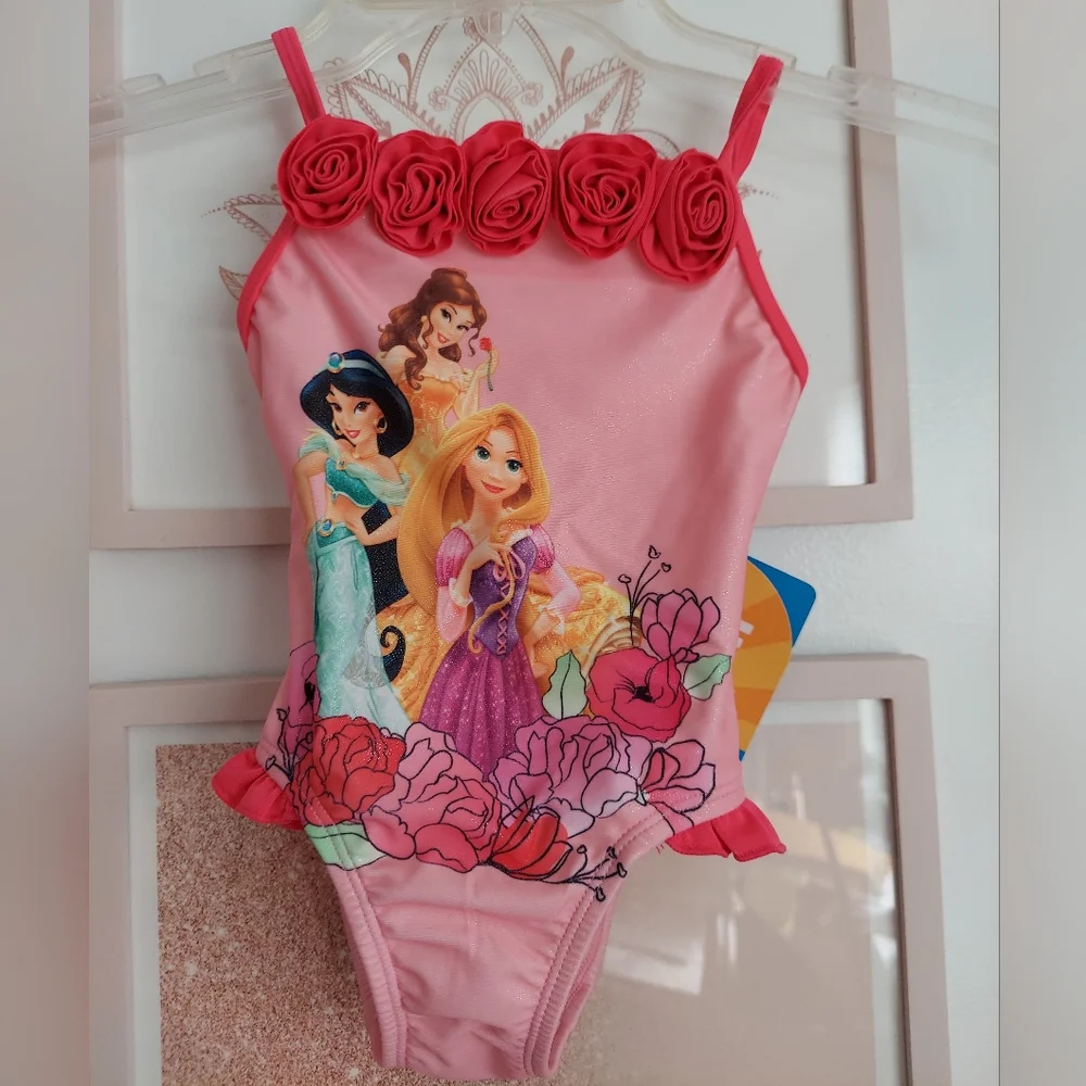 🆕 ⭐️ 5/$30 Disney princess  swimsuit.  Belle, Sleeping Beauty, Jasmine.  Size 2